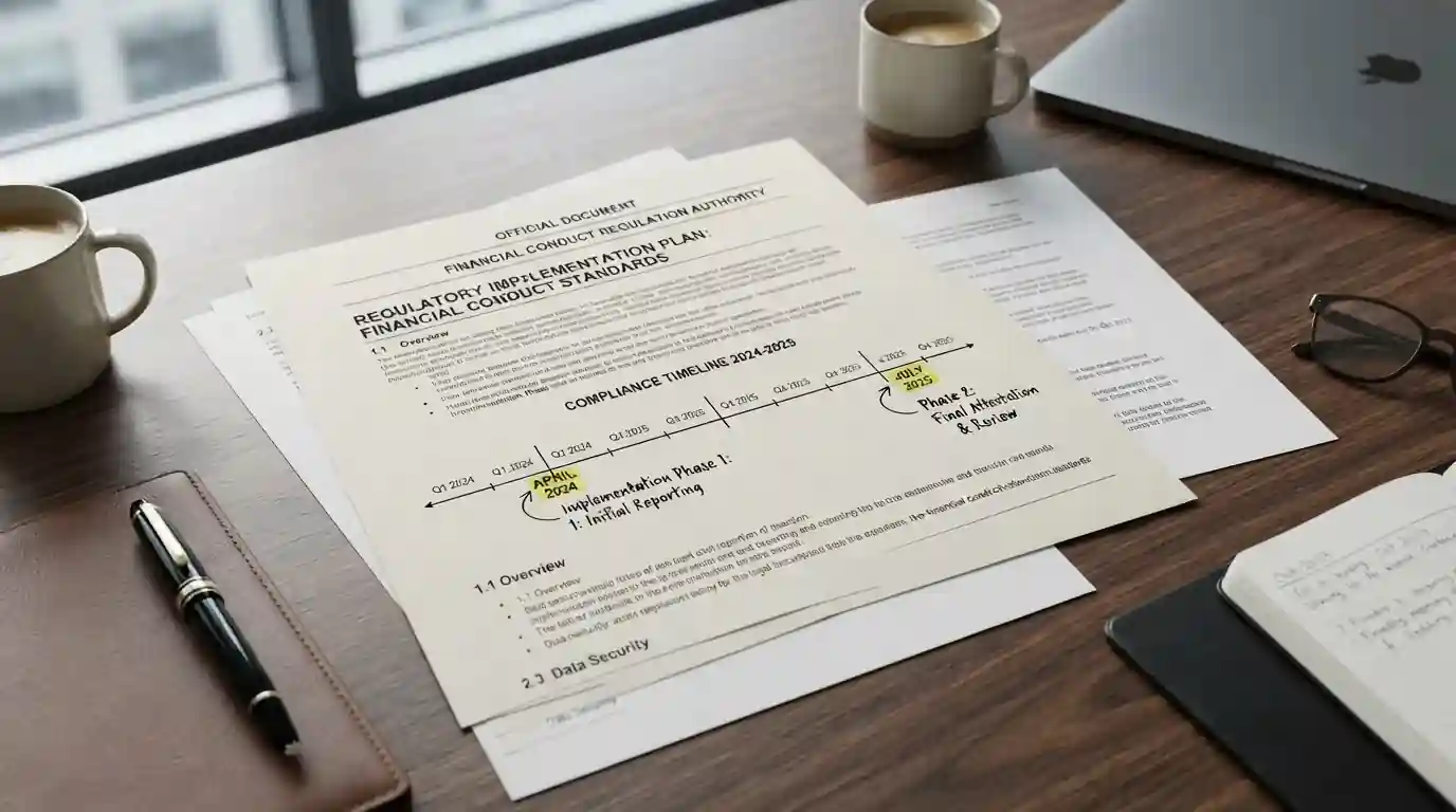 FCA regulatory documents with AstroPay UK voluntary undertaking timeline marked April 2024 to July 2025
