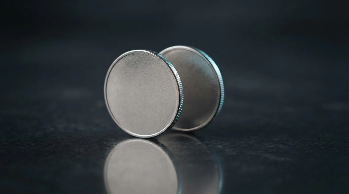 Two generic metallic crypto tokens side by side symbolising a coin comparison