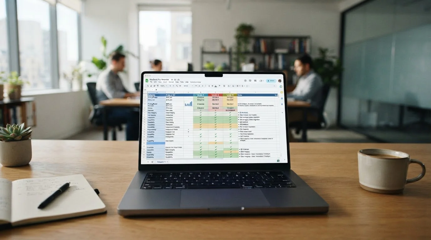 Comparison chart showing different e-wallet features on laptop screen