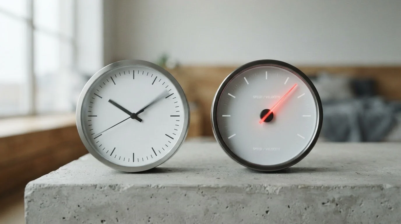 Clock and speedometer concept showing fast withdrawal times with e-wallet transactions