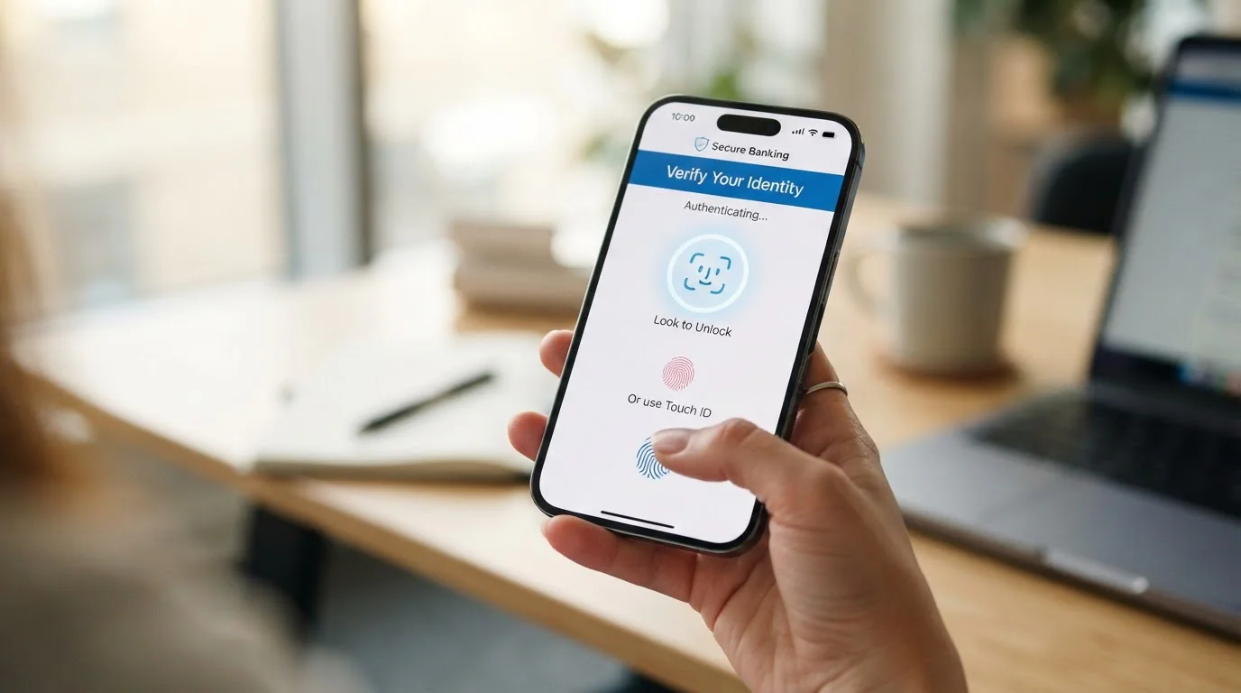 Open Banking instant payment flow on smartphone showing authentication screen