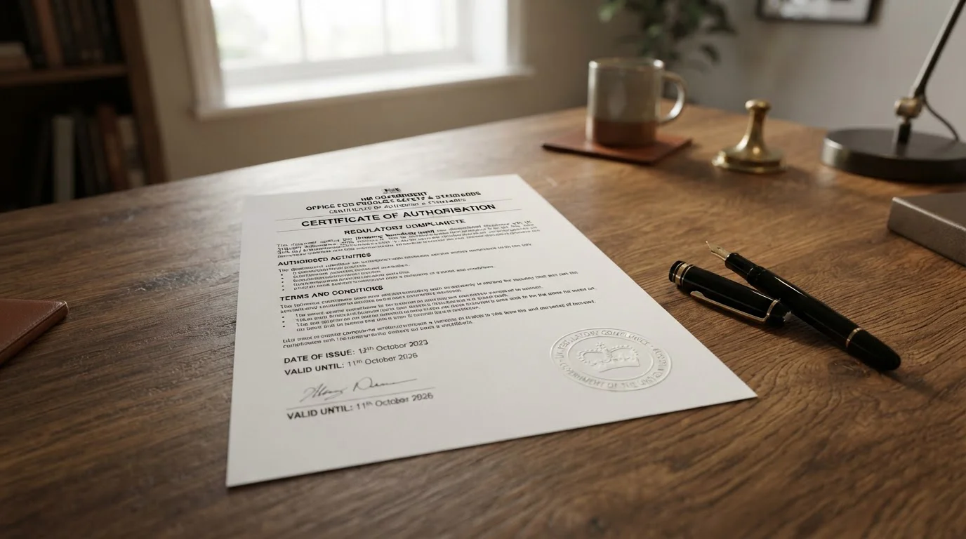 UK Gambling Commission regulatory document on desk