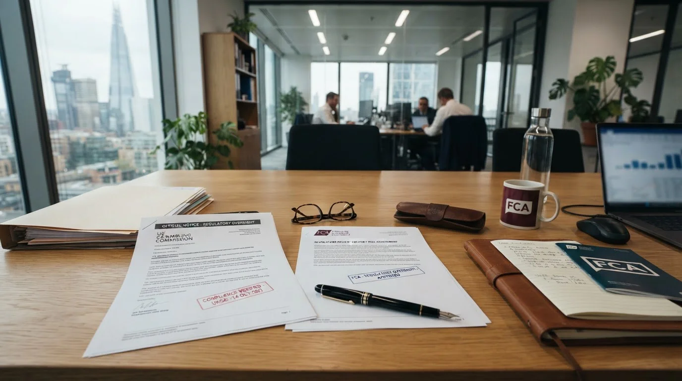 UK Gambling Commission and FCA regulatory documents on desk