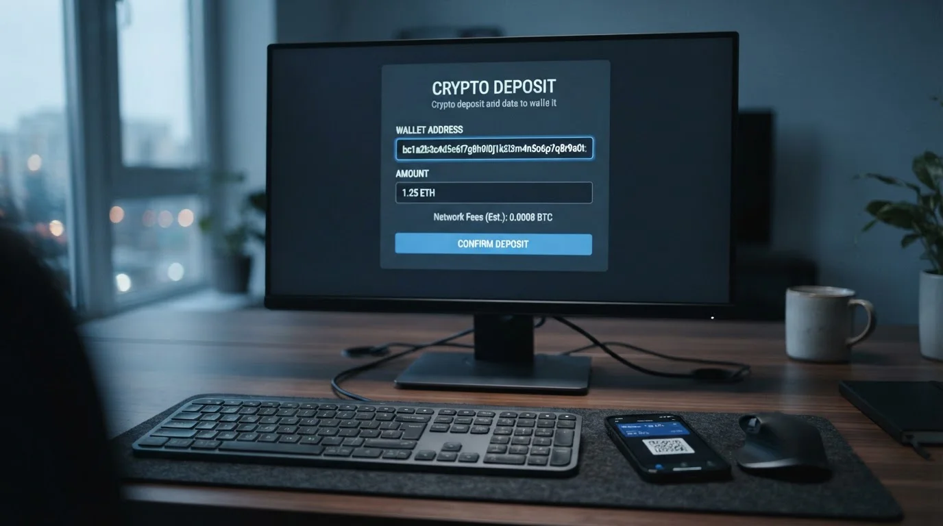 Screen showing an XRP deposit address field and a separate destination tag field